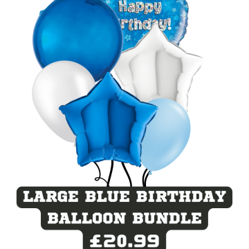 Large Blue Birthday Balloon Bundle