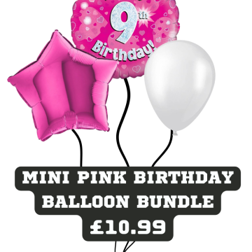 Mini Pink Birthday Balloon Bundle
